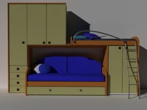 кровать 3D Модель