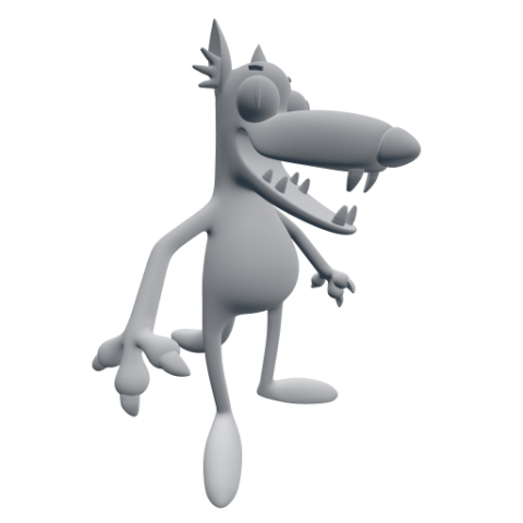 wolf 3Dプリントモデル .c4d .max .obj .3ds .fbx .stl .blend 