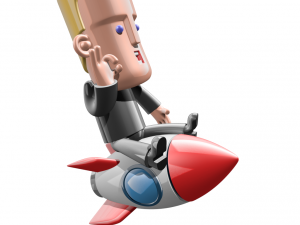 man rocket Modelo de Impressão 3D