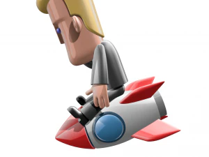 man rocket 3D Print Model