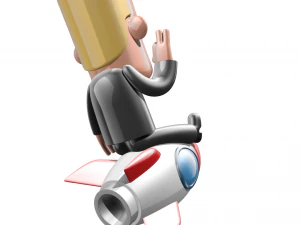 man rocket 3D Print Model
