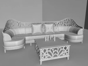 dynasty kz  sofa combination 3D Model
