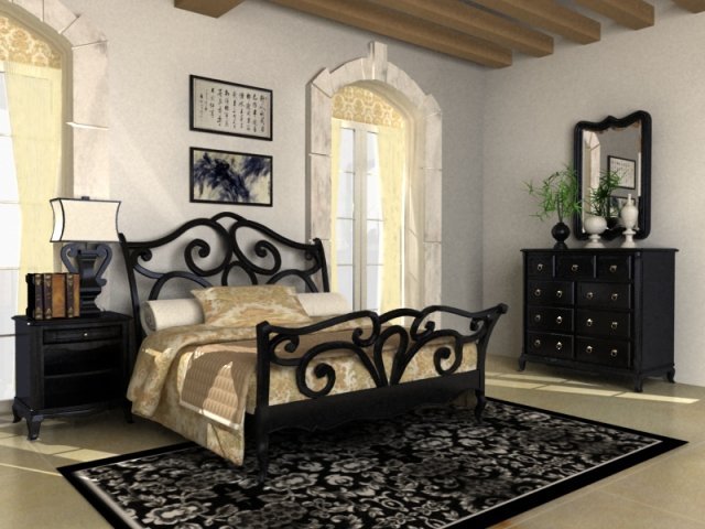 chun mei shijia american bed Modello 3D .c4d .max .obj .3ds .fbx .stl .blend 