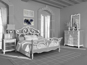 chun mei shijia american bed Modello 3D