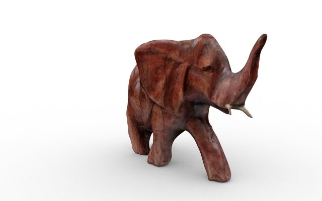 wooden elephant 3Dモデル .c4d .max .obj .3ds .fbx .stl .blend 