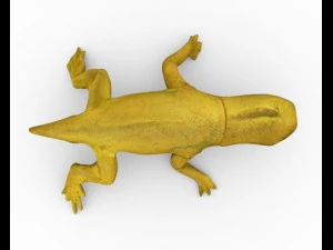 hagedis vol opgetuigd 3D Model