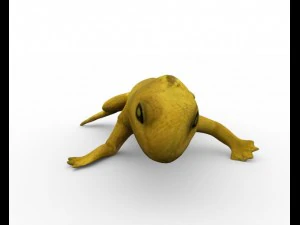 hagedis vol opgetuigd 3D Model