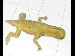 hagedis vol opgetuigd 3D Model