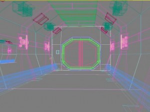 scifi corridor 3D-Modell