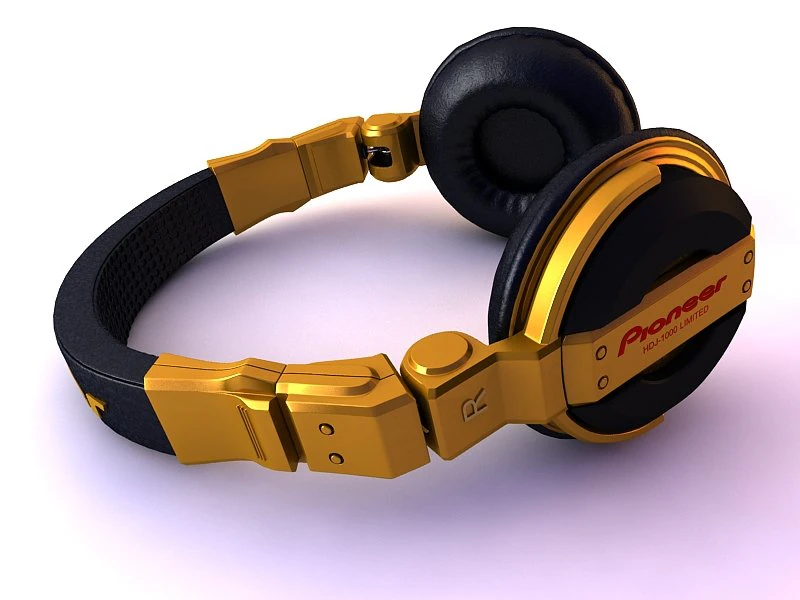headphone 3D Model .c4d .max .obj .3ds .fbx .stl .blend 