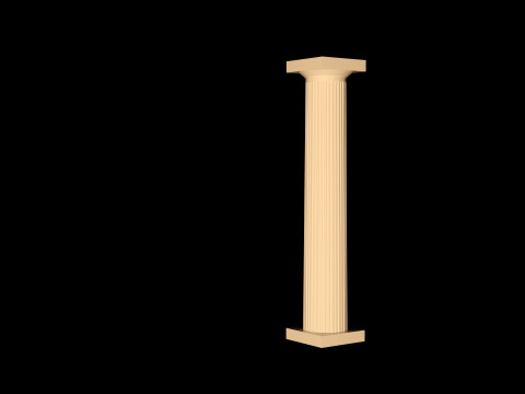 Doric Greek Column Model 3D