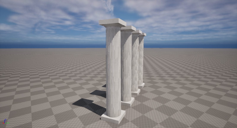 Doric Greek Column Model 3D .c4d .max .obj .3ds .fbx .stl .blend 