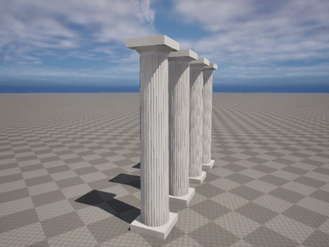 Doric Greek Column 3D Model
