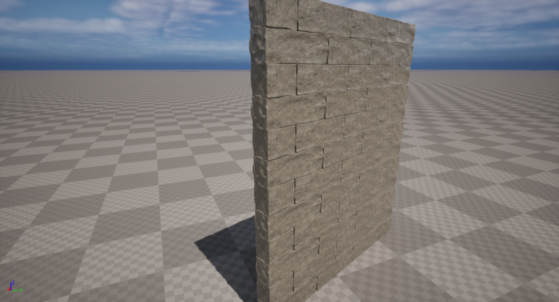 Stone Wall Editable Model 3D .c4d .max .obj .3ds .fbx .stl .blend 