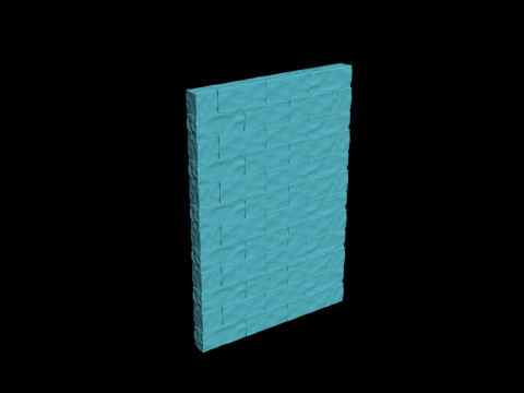 Stone Wall Editable Model 3D