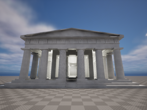 Italy Paestum Temple Of Poseidon-Second Temple Of Hera 3D Model