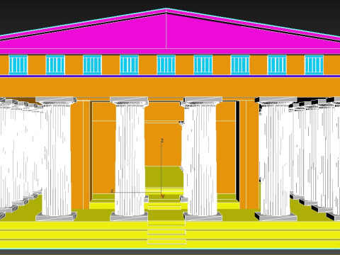 Italy Paestum Temple Of Poseidon-Second Temple Of Hera 3D Model