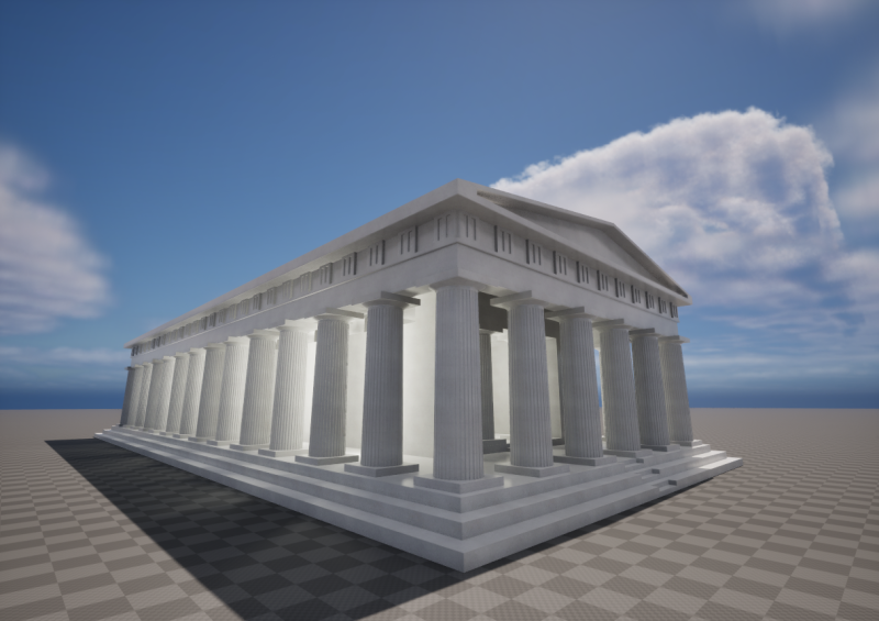 Italy Paestum Temple Of Poseidon-Second Temple Of Hera 3D Model .c4d .max .obj .3ds .fbx .stl .blend 