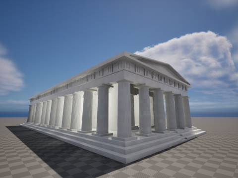 Italy Paestum Temple Of Poseidon-Second Temple Of Hera Model 3D