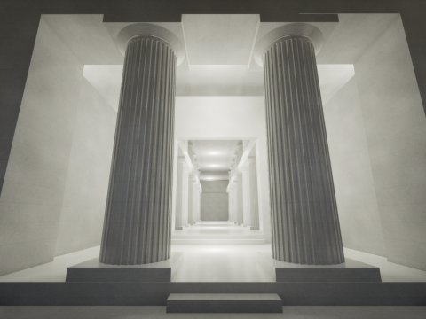 Italy Paestum Temple Of Poseidon-Second Temple Of Hera 3D Model