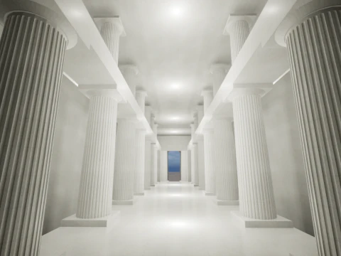 Italy Paestum Temple Of Poseidon-Second Temple Of Hera 3D Model