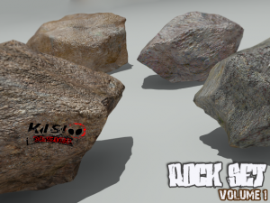 rock set 1 Model 3D