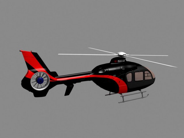 eurocopter ec135 3D Model .c4d .max .obj .3ds .fbx .lwo .lw .lws