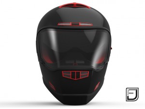 black and red helmet h07 Model 3D