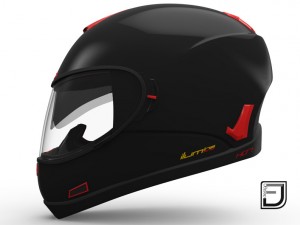 black and red helmet h07 Model 3D