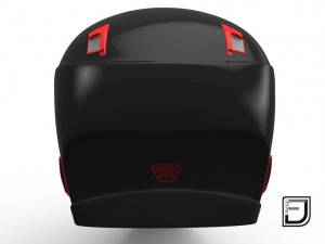 black and red helmet h07 Model 3D