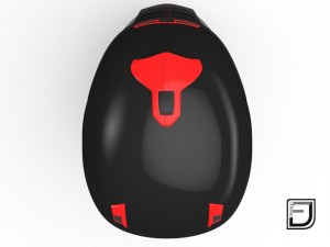 black and red helmet h07 Model 3D
