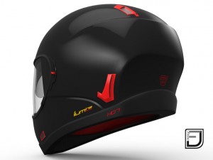 black and red helmet h07 Model 3D