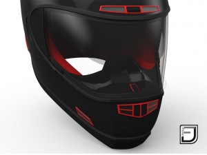 black and red helmet h07 Model 3D