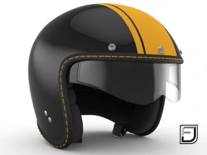 casco nero r h08 Modello 3D