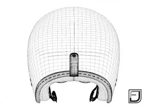 black r helmet h08 3D Model