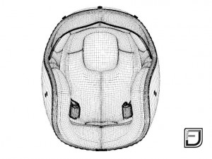 black r helmet h08 3D 모델