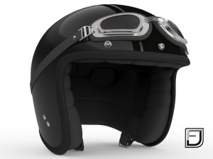 black r helmet h09 3D 模型