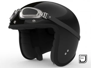 black r helmet h09 3D Model