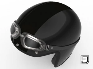 black r helmet h09 3D Model