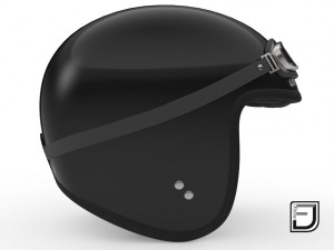 black r helmet h09 3D मॉडल