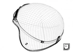 black r helmet h09 3D Model