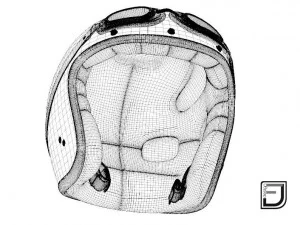 black r helmet h09 3D Model