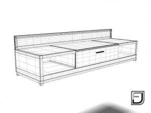 tv stand 2 3D Model