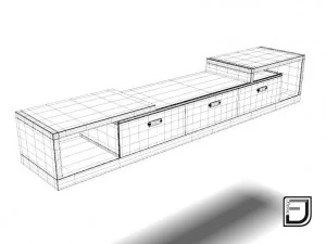 tv stand 4 3D Model