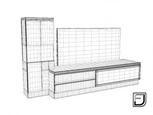 tv stand 5 Model 3D