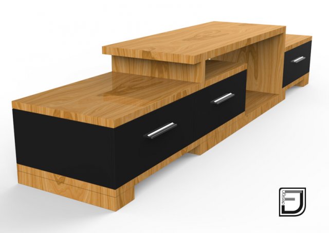 tv stand 6 3D Model .c4d .max .obj .3ds .fbx .stl .blend 