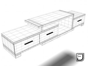 tv stand 6 3D Model