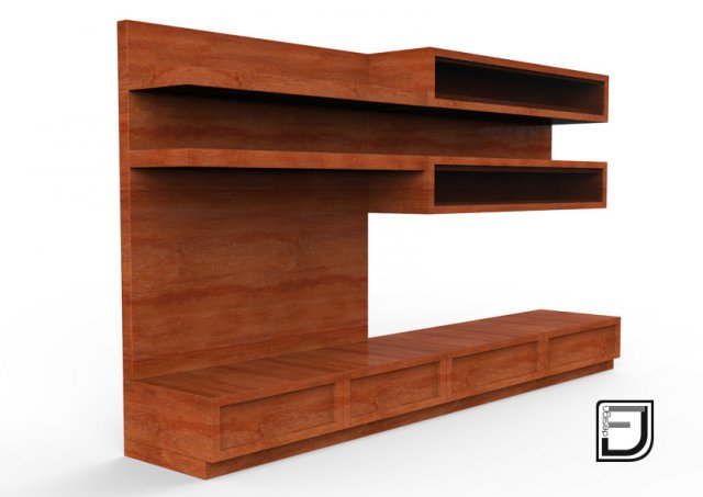 tv stand 7 3D 모델 .c4d .max .obj .3ds .fbx .stl .blend 