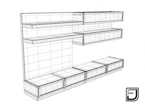 tv stand 7 3D 모델