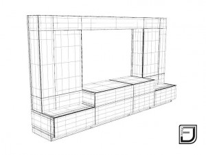 tv stand 8 3D मॉडल